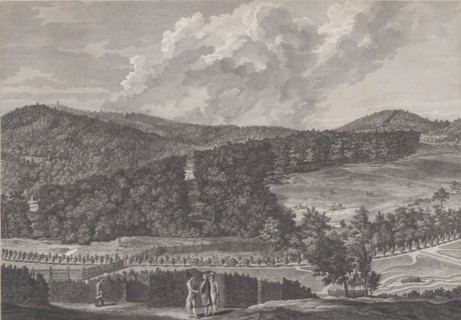 IIde Vue du Parc de Neu-Waldeck prise du Pavillon Chinois vers le Midi, from Views of the ..., 1782. Creators: Jakob Matthias Schmutzer, Carl Conti, Clemens Kohl, Franz Karl Zoller.
