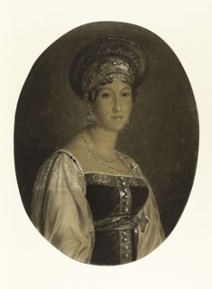 Portrait of the actress Mademoiselle Mars (Anne Francoise Hyppolyte Boutet) (1779-1847), 1810-1820. Creator: Godefroid, Marie-Éléonore (1778-1849).