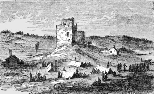 'The Encampment of French Infantry at Castelholme, Aland Isles', 1854. Creator: Unknown.
