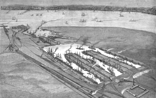 'The new East and West India Docks at Tilbury, opened last week', 1886.  Creator: Unknown.