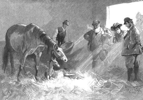 ''The Racing Season- Notes at Newmarket; Visitors to a Nursery', 1890. Creator: Unknown.