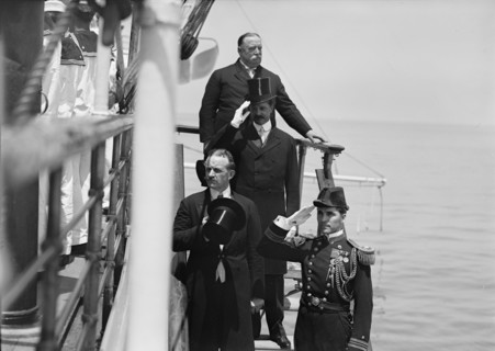 German Squadron Visit To U.S. President Taft And Party Leaving 'Mayflower'...,Powers Symington, 1912 Creator: Harris & Ewing.