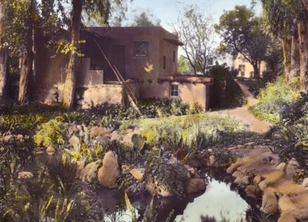 John Henry Fisher adobe house, 765 West Highland Avenue, Redlands, California, 1917. Creator: Frances Benjamin Johnston.