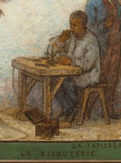 Art spreads its light far and wide: Crafts and industrial design: Sketch for the drawing..., 1880. Creator: Edmond Eugene Valton.