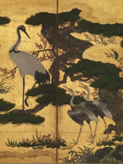 Birds and Flowers of the Four Seasons. Detail of  six-panel folding screen, End of 16th cen. Creator: Anonymous.