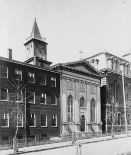 Part of exterior view of Georgetown Visitation Preparatory School, Washington, D.C., c1890 - 1910. Creator: Frances Benjamin Johnston.