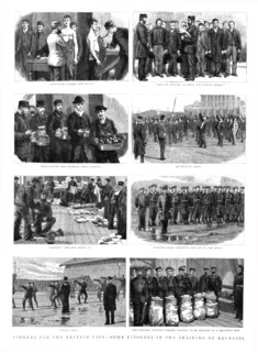 ''Stokers for the British Navy--Some episodes in the Training of Recruits', 1890. Creator: Unknown.