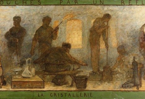 Near or far all trades need to be touched by a reflection of art: Trades: Sketch for the..., 1887. Creator: Edmond Eugene Valton.