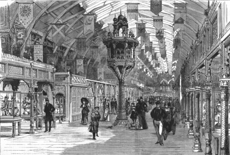 'The Colonial Exhibition, Indian section, Middle Court with the Pigeon House', 1886.  Creator: Unknown.