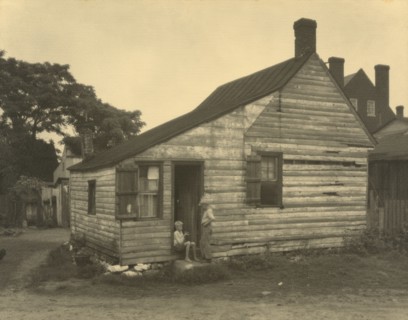 Cabin on alley by Fall Run, Scott's Hill, Falmouth, between 1925 and 1929. Creator: Frances Benjamin Johnston.