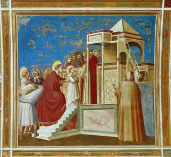 Presentation of the Virgin in the Temple (From the cycles of The Life of the Blessed..., 1304-1306. Creator: Giotto di Bondone (1266-1377).
