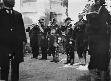 Schley, Winfield Scott, Rear Admiral, U.S.N. Funeral, St. John's Church: Brownson, Willard..., 1911. Creator: Harris & Ewing.