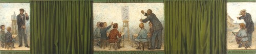 Draw children, to later support the industrial honour of the French Republic: Sketch for..., 1879. Creator: Edmond Eugene Valton.