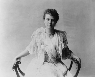 Mrs. Elizabeth Cameron, three-quarter length portrait, seated, facing front, between c1890 and c1910 Creator: Frances Benjamin Johnston.