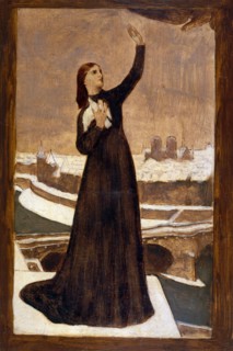 Le Pigeon voyageur ("Echappé à la serre ennemie, le message attendu exalte..., between 1870 and 1871 Creator: Pierre Puvis de Chavannes.