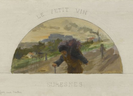 Esquisse pour la salle à manger de l'Hôtel de Ville de Paris : Montreuil : les pêches..., c1891-1892 Creator: Paul Louis Delance.
