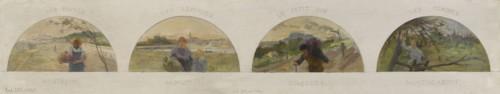 Esquisse pour la salle à manger de l'Hôtel de Ville de Paris : Montreuil : les pêches..., c1891-1892 Creator: Paul Louis Delance.