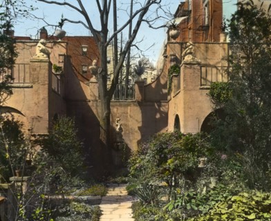Turtle Bay Gardens, 227-247 East 48 Street and 228-246 East 49th Street, New York, New York, 1920. Creator: Frances Benjamin Johnston.