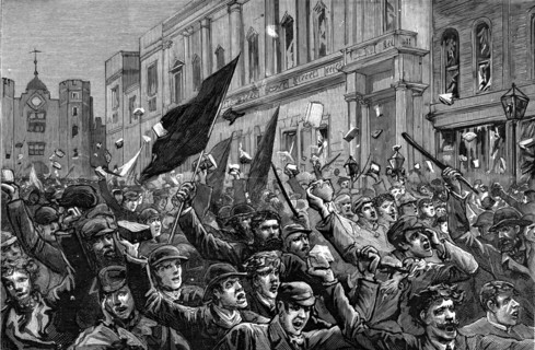 'The Rioting in the West End of London, February 8th, 1886 Creator: Unknown.