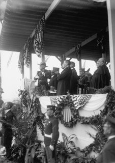 John Paul Jones - Dedication of Monument, Dewey; Porter; Father Russell At Right, 1912 April. Creator: Harris & Ewing.
