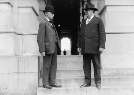 Moses Edwin Clapp, Senator From Minnesota, Right, with James C. Haynes, Mayor of Minneapolis, 1911.  Creator: Harris & Ewing.