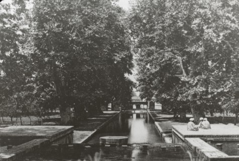 Reproduction of a book illustration showing Shalimar Bagh (gardens), nr. Srinagar, Kashmir, c1925. Creator: Frances Benjamin Johnston.