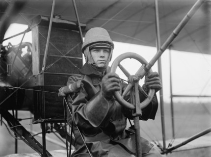 Army Aviation, College Park - Tests of Curtiss Plane For Army - Single Control, 1912. Creator: Harris & Ewing.