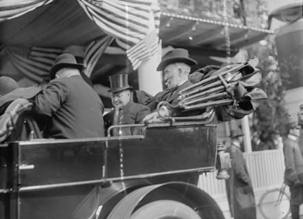 Joseph Gurney Cannon, Rep. from Illinois, Right, with Vice President Sherman, 1911. Creator: Harris & Ewing.