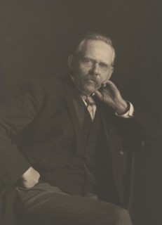 Jacob August Riis, three-quarter length portrait, c1900. Creator: Frances Benjamin Johnston.