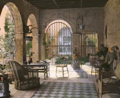 Charlotte Hunnewell Sorchan house, Turtle Bay Gardens, 228 East 49th Street, New York, 1920. Creator: Frances Benjamin Johnston.