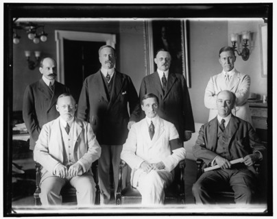 Group: William Gibbs McAdoo, center front, between 1910 and 1920. Creator: Harris & Ewing.