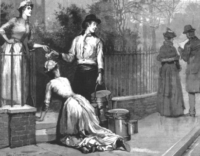 ' Madame Leroux'; By Francis Eleanor Trollope; Whereapon the housemaid said she know'd the young man Creator: Percy Macquoid.
