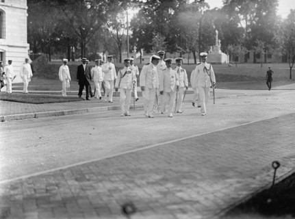 Marshal-Admiral...Togo Heihachiro and Captain John H. Gibbons, U.S.Navy, Annapolis, Maryland, 1911. Creator: Harris & Ewing.