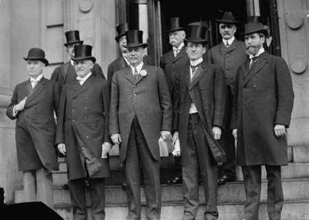 Governors of States - Front, Governor Eugene Noble Foss of Massachusetts; Judson Harmon..., 1912. Creator: Harris & Ewing.