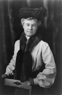 Mattie Edwards Hewitt, half-length portrait, standing, facing front, between 1890 and 1910. Creator: Frances Benjamin Johnston.