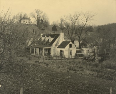 Old Dunbar quarters, Falmouth, old building from hillside, between 1925 and 1929. Creator: Frances Benjamin Johnston.