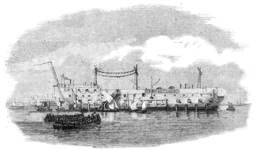 The Hulk "Blake", at Spithead, 1854. Creator: Unknown.