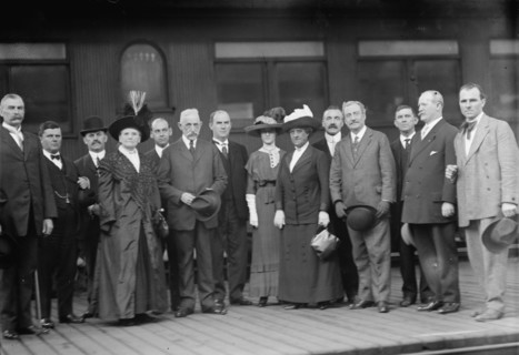 William D. [sic] Redmond M.P., Ireland, with Reception Committee: John Finucane..., 1912. Creator: Harris & Ewing.