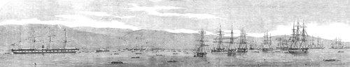 The Transport Fleet Embarking the Troops, at Varna, 1854. Creator: Unknown.
