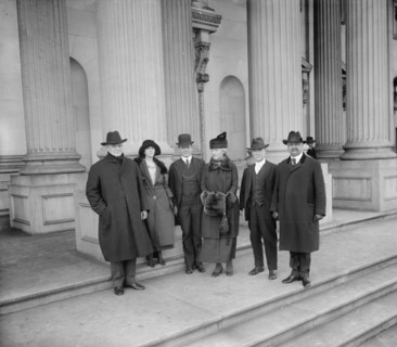 Mrs. Lawrence Lewis, Rep. Simon D. Fess Sen. C. Curtis, between 1910 and 1920. Creator: Harris & Ewing.