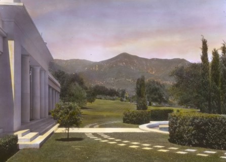 Arcady, George Owen Knapp house, Sycamore Canyon Road, Montecito, California, 1917. Creator: Frances Benjamin Johnston.