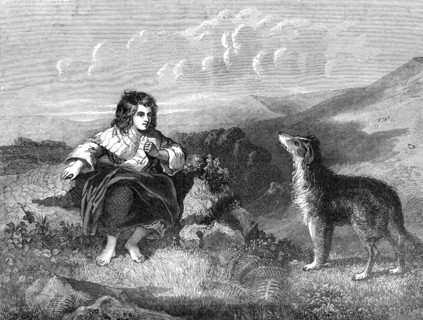 Giving an Order - painted by J.H. Mole, 1854. Creator: Unknown.