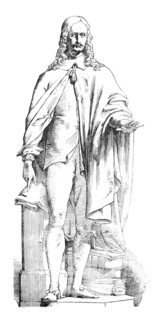 The New Houses of Parliament - Statue of Selden, 1854. Creator: Unknown.