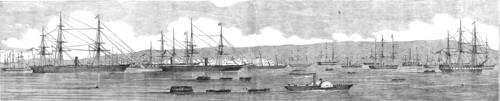 The Transport Fleet Embarking the Troops, at Varna, 1854. Creator: Unknown.