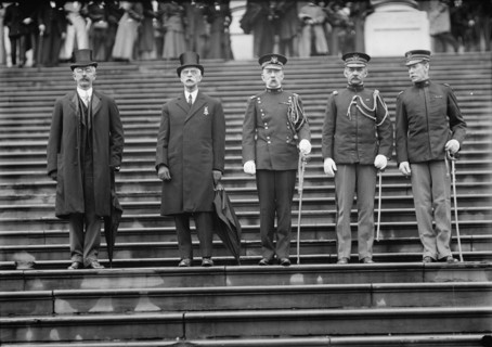 Grand Army of The Republic - Unidentified; Acting Secretary of War Oliver; Acting Chief..., 1910. Creator: Harris & Ewing.