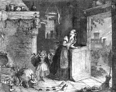 Cinderella - painted by George Cruikshank - from the Exhibitionn of the Royal Academy, 1854. Creator: Unknown.