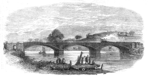 The Iron Railway Bridge, over the River Taw, near Barnstaple, 1854. Creator: Unknown.