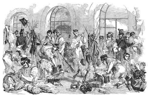 British Infantry in Barracks, at Gallipoli, 1854. Creator: Unknown.