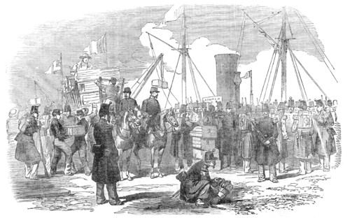 Embarkation of Arms, at Calais, on Friday, 1854. Creator: Unknown.