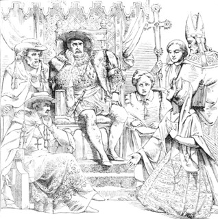 The New Houses of Parliament - Queen Catherine before Henry VIII, 1854. Creator: Unknown.